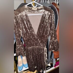 L’AGENCE Crushed Velvet Dress